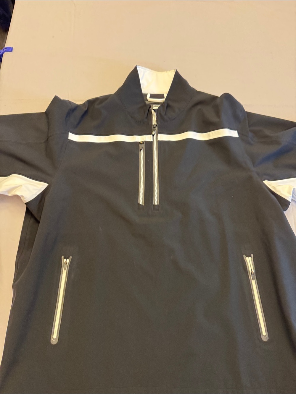 FootJoy Tour XP Black Performance Jacket with White Collar Trim 2 XL